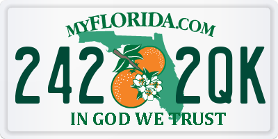 FL license plate 2422QK