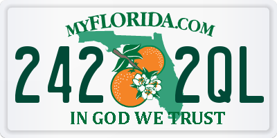 FL license plate 2422QL