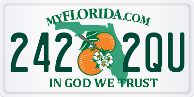 FL license plate 2422QU