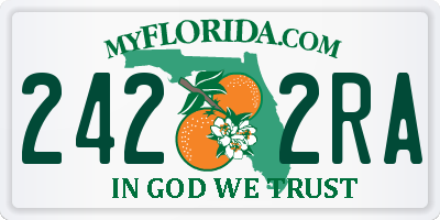FL license plate 2422RA