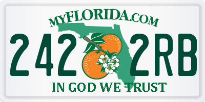 FL license plate 2422RB