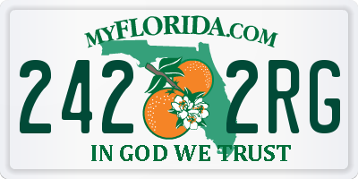 FL license plate 2422RG