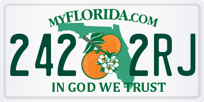 FL license plate 2422RJ