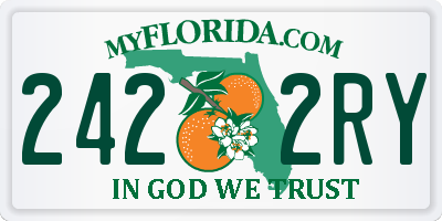 FL license plate 2422RY