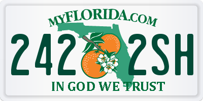FL license plate 2422SH