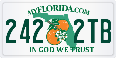 FL license plate 2422TB
