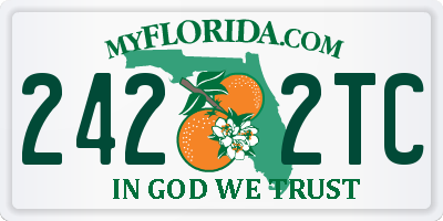 FL license plate 2422TC