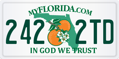 FL license plate 2422TD