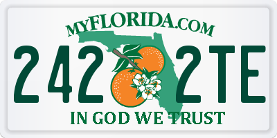 FL license plate 2422TE