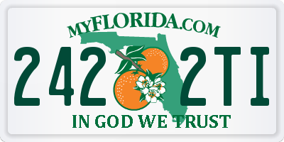 FL license plate 2422TI