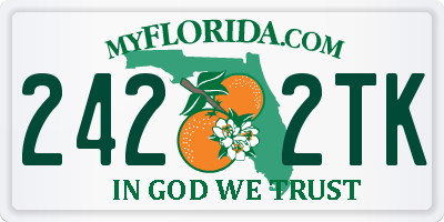 FL license plate 2422TK