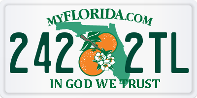 FL license plate 2422TL