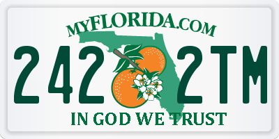 FL license plate 2422TM