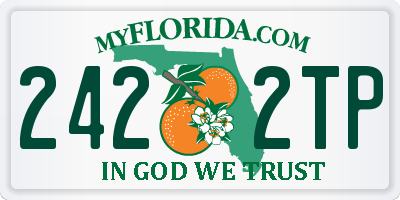 FL license plate 2422TP