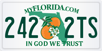 FL license plate 2422TS