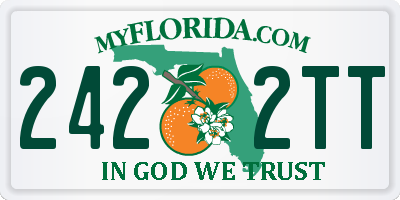 FL license plate 2422TT