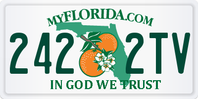 FL license plate 2422TV