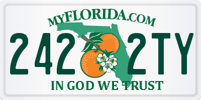 FL license plate 2422TY