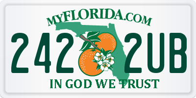 FL license plate 2422UB