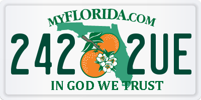 FL license plate 2422UE