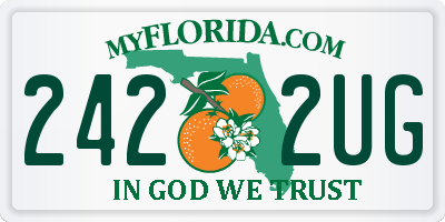 FL license plate 2422UG