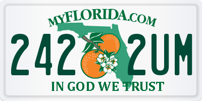 FL license plate 2422UM