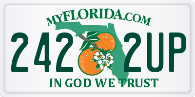 FL license plate 2422UP