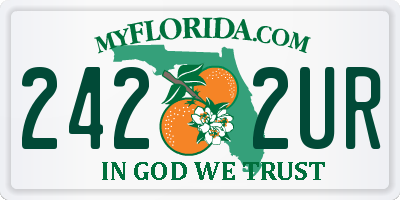 FL license plate 2422UR