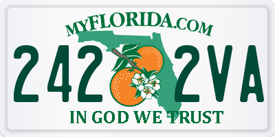 FL license plate 2422VA