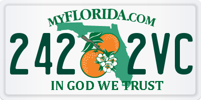 FL license plate 2422VC