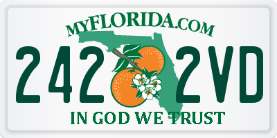 FL license plate 2422VD