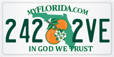 FL license plate 2422VE