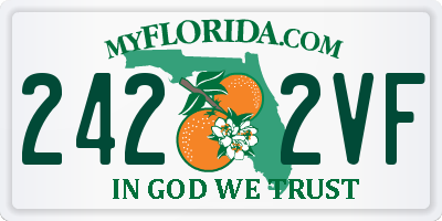 FL license plate 2422VF