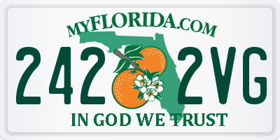 FL license plate 2422VG