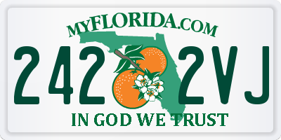 FL license plate 2422VJ