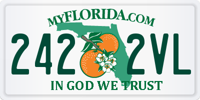 FL license plate 2422VL