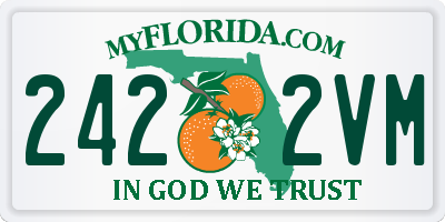 FL license plate 2422VM