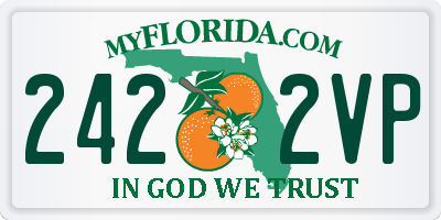 FL license plate 2422VP