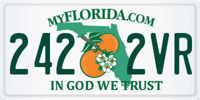 FL license plate 2422VR