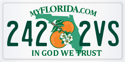 FL license plate 2422VS