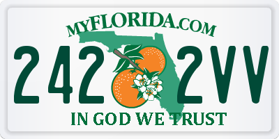 FL license plate 2422VV