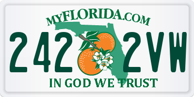 FL license plate 2422VW
