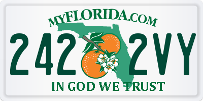 FL license plate 2422VY