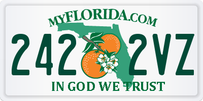 FL license plate 2422VZ