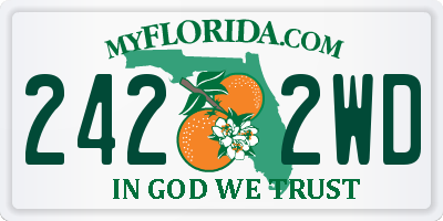 FL license plate 2422WD