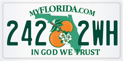 FL license plate 2422WH