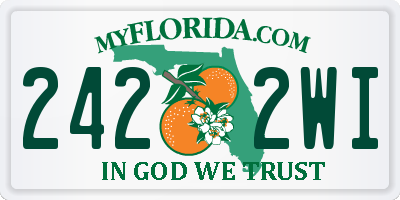 FL license plate 2422WI