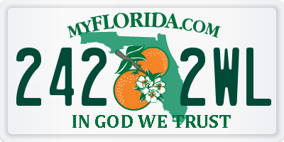 FL license plate 2422WL