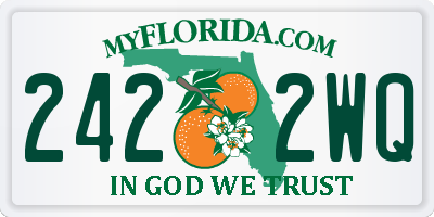 FL license plate 2422WQ
