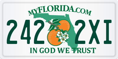 FL license plate 2422XI